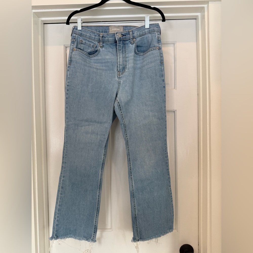 Everlane Women's Straight Leg Jeans in Light Blue